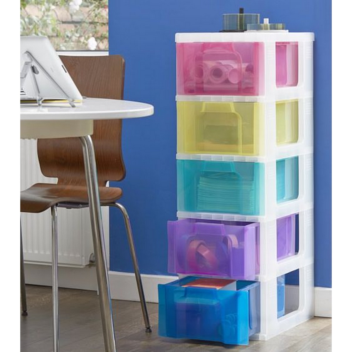 Five Layered Plastic Storage Box – 5 Drawers Storage Rack – 23 inch High –  
