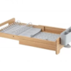 Expandable Aluminum Dish Rack with Bamboo Frame - Image 4