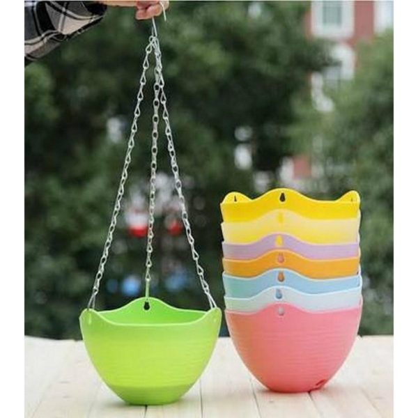 Pack of 2 Hanging Pots with Chain - Image 2