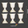 Pack of 6 Tiny Planter for artificial flowers 5 inch height - Image 2