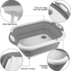 3-in-1 Folding Cutting Board With Basket, Multi-board Kitchen Foldable Cutting Board Fruit Vegetables Washing Drain Sink Storage Basket - Image 7