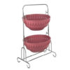 Original LIMON 2 Tier Vegetable Basket with Metal Stand Storage Organizer for Veggies and Fruits - Image 2