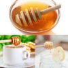 Wood Honey Spoon Dipper Wooden Mixing Stick Spoon Dip Drizzler Server Spoons Handle 8 cm