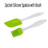 Pack Of 2 Silicone Spatula With Brush For Baking Oil Brush Mixing Shovel Scraper Flour Scrapers