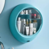 Cosmetic Storage Makeup Organizer, Oval Display Wall Boxes, Hanging Beauty Storage Cases, Cosmetic Organizer for Bathroom Livingroom