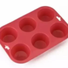 6 Cavity Silicone Cupcake Cake Muffin Pudding Baking Tray Pans Mold - Image 2