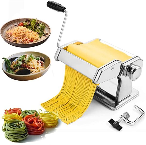 Pasta Maker, Roller Pasta Machine Stainless Steel Noodle Machine – 6 Adjustable Thickness Settings - Image 4