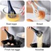 Egg Whisk & Tong Multi-Function – Utensil for Grip or Whisk, Serving Tongs for Egg Salad, Noodles, Salad, and More - Image 3