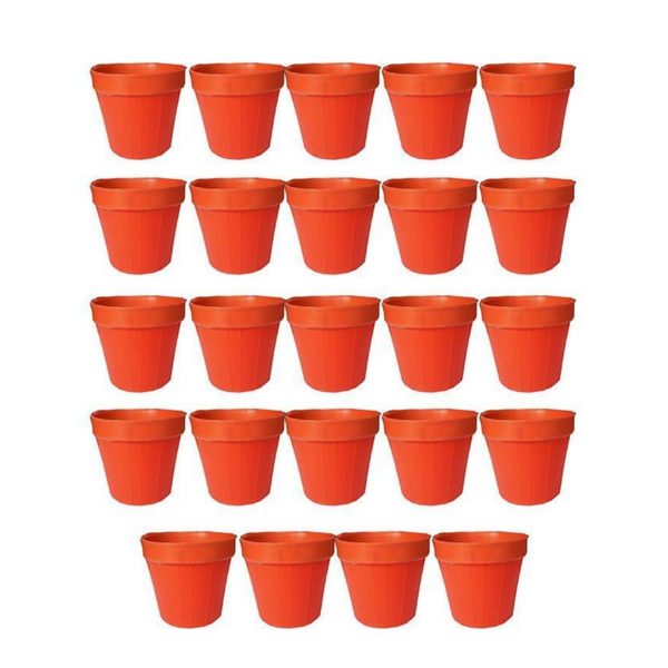 Pack of 24 Small Plastic Flower Pots - 3.2D x 3.5H - Image 2