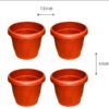 Pack of 4 Plastic Flower Pot for all size plants and flower growing dia 7 inch height 5 inch
