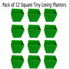 Pack of 12 Square Tiny Lining Planter 3 x 3 inch