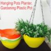Pack of 2 Plastic Hanging Plant Pots, Flower Pots, Hanging Pots with Chain Hangers Planters Plastic Gardening Pots alternate to Clay Pots best container gardening ideas Top Reviewed - Image 3