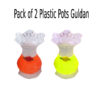 Pack of 2 Plastic Pots Guldan for Decoration