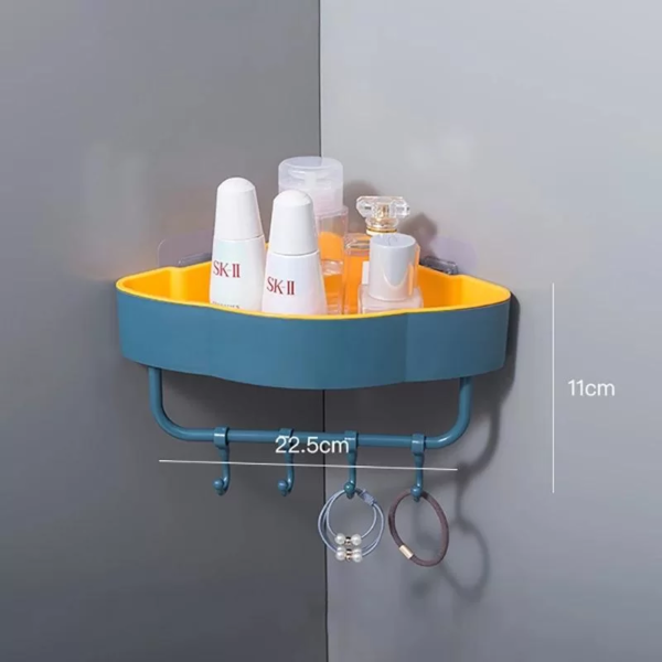 Bathroom Corner Shelf-Wall-Mounted Storage Rack - Image 4