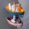 Bathroom Corner Shelf-Wall-Mounted Storage Rack - Image 2