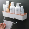 Bathroom Shelf Shower Rack Basket Organizer Wall Shampoo Rack With Drawer Towel Rack No Drilling Kitchen Accessories Storage - Image 4
