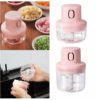 Electric Chopper 100ml+250ml Rechargeable Vegetable Fruit Mincer Blender