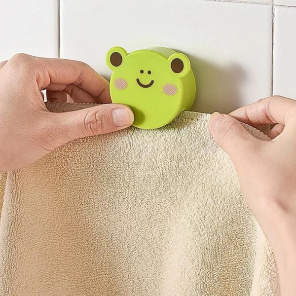 Cartoon Towel Holder – Towel Napkin Storage Cloth Clip Adhesive 1pcs - Image 5