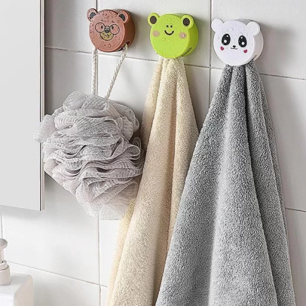 Cartoon Towel Holder – Towel Napkin Storage Cloth Clip Adhesive 1pcs