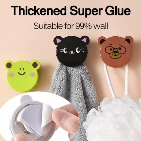 Cartoon Towel Holder – Towel Napkin Storage Cloth Clip Adhesive 1pcs - Image 3