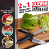 Clever Cutter 2-in-1 Food Chopper Vegetable Slicer Chopper Scissor Kitchen Knife - Image 2