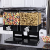 DOUBLE Barrel Square Dry Food Cereal Dispenser