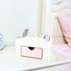 Saving Space Desktop Cosmetic Brush Storage Case With Drawer Makeup Item Pens Desk Organize Box - Image 2