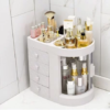 Dressing Box Transparent Desktop Large-Capacity Drawer Integrated Skin Care Products Lipstick Makeup Storage Box (White) - Image 3