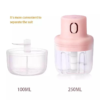Electric Chopper 100ml+250ml Rechargeable Vegetable Fruit Mincer Blender - Image 3