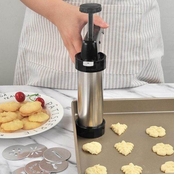Biscuit Maker – Cookie Press Kit Machine Cake Making Decorating Presses Icing Decorator - Image 5