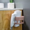Hair Dryer Holder Plastic – Self-Adhesive Wall-Mounted Hair Dryer Rack - Image 2