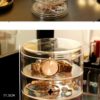 Rotatable Jewelry Box Holder Earring for Women, Jewelry Storage Box Jewelry Accessory Storage Tray with Lid for Earrings Necklaces Bracelets - Image 6