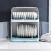Kitchen Bowl Rack Cutlery Storage Box Dishes Leaching Bowl Box With Cover Edging Plate Rack Plastic Bowl Cabinet Home - Image 4