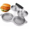 Kitchen Double Mini Hamburger Maker Slider Press Mold Burger Mold
