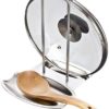 Lid And Spoon Stand Holder Stainless Steel – Cover Lid Rest Stand Spoon Holder Organizer