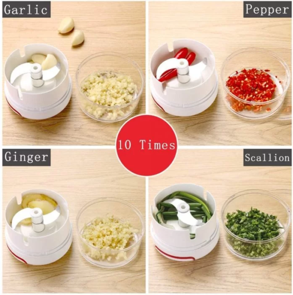 Mini Hand Chopper-Manual Food Chopper Meat Grinder Mincer Garlic Press for Vegetable Nuts Pepper - Image 3