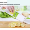 Multifunctional Slicer Vegetable Cutter with 5 Blades And Peeler Cutter Potato Onion Slicer Kitchen Tool