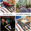 Multipurpose Foldable Laptop Table with Cup Holder, Study Table, Bed Table, Breakfast Table, Foldable and Portable - Image 3