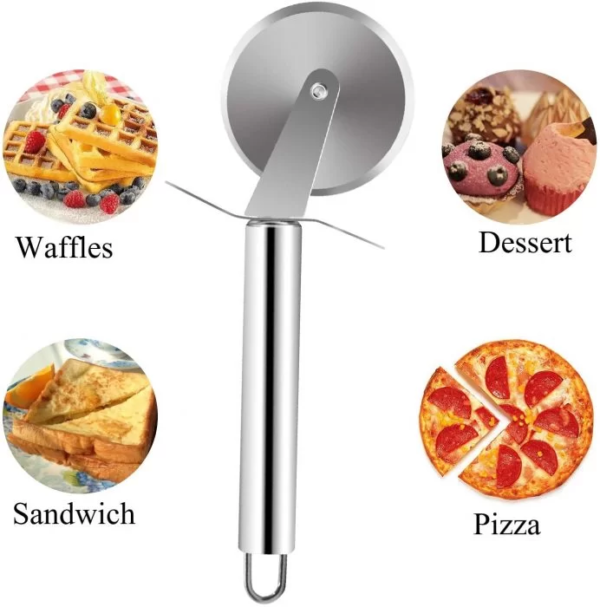 Non-Stick Stainless Steel Pizza Cutter - Image 3