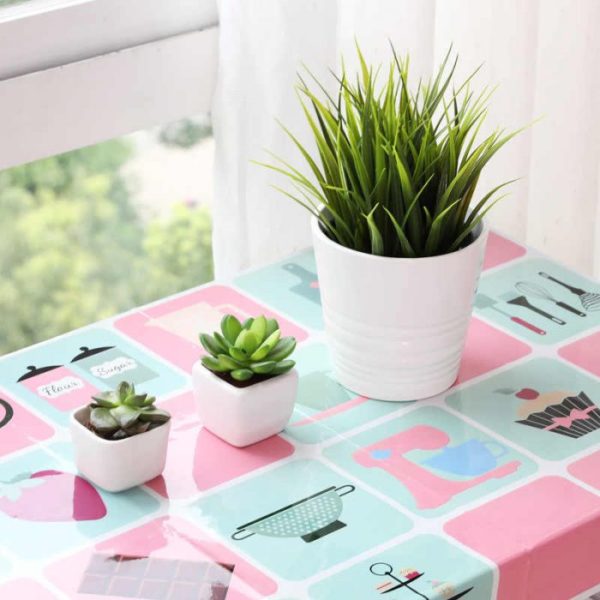 Oil Proof Stove Top Wallpaper Printed Kitchen Oil Resistant Self Adhesive Sticker (Blue) - Image 4