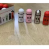 Salt and Pepper Shaker Smiley Face Glass Bottle