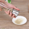 Stainless Steel Glass Ceramic Salt Pepper Mill Grinder – Salt and Pepper Crusher – Spice Rack - Image 3