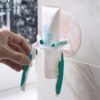 Toothbrush & Paste Holder Wall-Mounted – Bathroom Storage Rack Bathroom Accessories 1pc. - Image 2