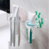 Toothbrush & Paste Holder Wall-Mounted – Bathroom Storage Rack Bathroom Accessories 1pc.