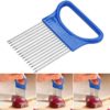 Slicers Tomato Onion Vegetables Slicer Cutting Aid Holder Guide Slicing Cutter Safe Fork - Image 6