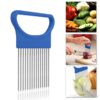 Slicers Tomato Onion Vegetables Slicer Cutting Aid Holder Guide Slicing Cutter Safe Fork