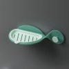 Bathroom Fish Shape Soap Holder Wall Mounted Plastic Double Layer Shelf Sticky Tray Soap Storage Box - Image 5