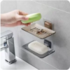 Wall Mounted Soap Drain Dishes Tray Bathroom Organizer Storage