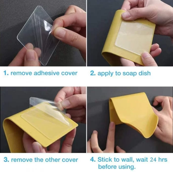 V-Shape Soap Holder Better Draining Wall Mounted Multipurpose Holder for Soap/Phone/Dish Sponge - Image 5