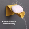 V-Shape Soap Holder Better Draining Wall Mounted Multipurpose Holder for Soap/Phone/Dish Sponge
